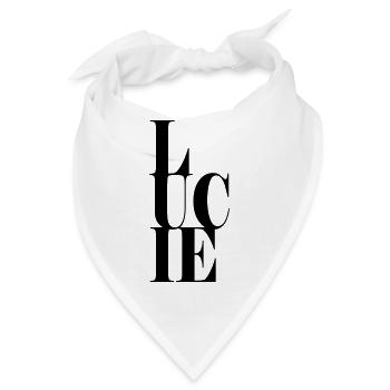Lucie Name Vorname Moderne Schrift Wort Art - Bandana - Weiß - Vorne