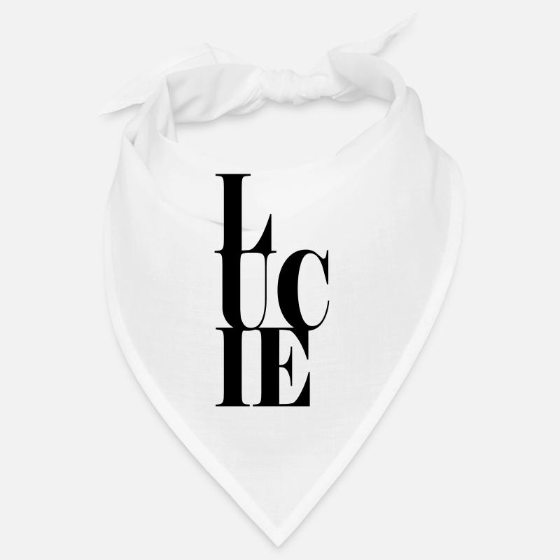 Lucie Surname First name Modern font Word Art Bandana