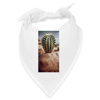 Kaktus in einer Sandwüste Wortspiel - Bandana - Weiß - Vorne