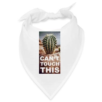 Ich kann diesen Kaktus in einer Sandwüste nicht anfassen Wortspiel - Bandana - Weiß - Vorne