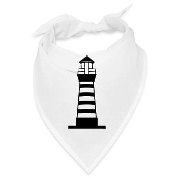 Leuchtturm - Bandana - Weiß - Vorne