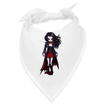 Vampir / Dracula / Blutsauger / Halloween / Mythos - Bandana - Weiß - Vorne