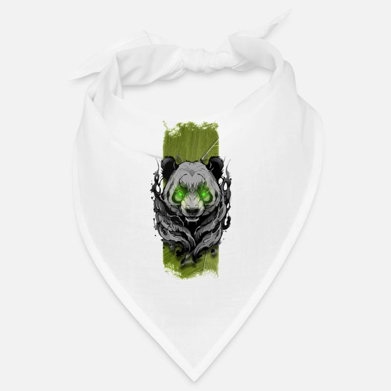 Tranquil Jade: Gentle Green-Eyed Panda Bandana