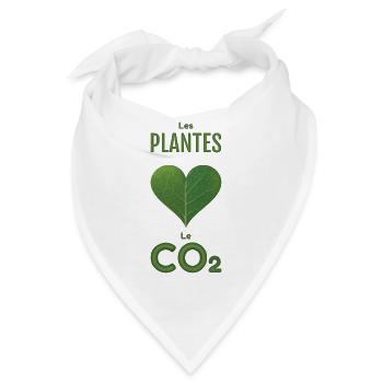 PFLANZEN LIEBEN CO2 - Bandana - Weiß - Vorne