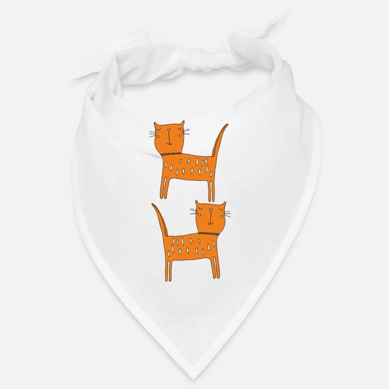 Cat Orange Double Bandana