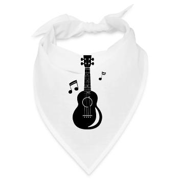 Ukulele - Bandana - Weiß - Vorne