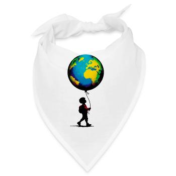 Planet Erde - Bandana - Weiß - Vorne
