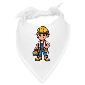 bauarbeiter - Bandana - Weiß - Vorne