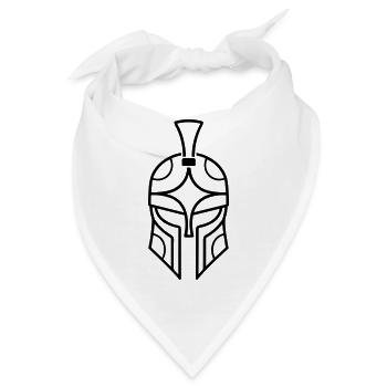 Spartanischer Helm - Bandana - Weiß - Vorne
