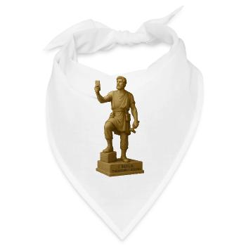 Antike Philosophen Skulptur mit Zitat - Bandana - Weiß - Vorne