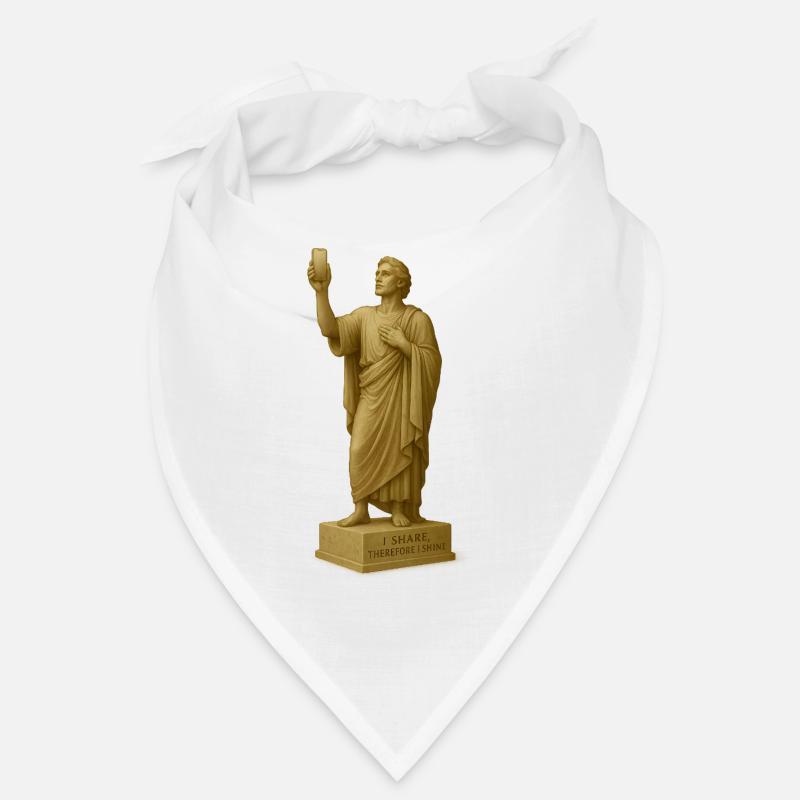 Statue de philosophe antique avec citation - Bandana - blanc