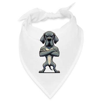 Deutsche Dogge Doggen Doggenbesitzer Doggenfan - Bandana - Weiß - Vorne
