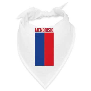 Tessin Flagge mit Mendrisio Schriftzug - Bandana - Weiß - Vorne