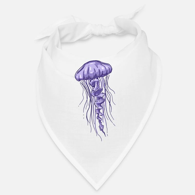 Illustration de méduse violette Bandana