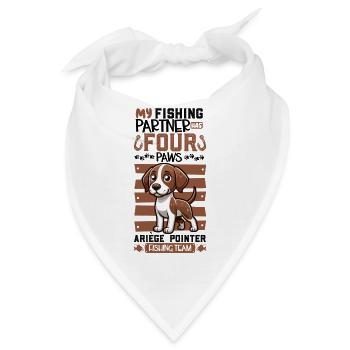 Angeln und Braque de l'Ariège - Bandana - Weiß - Vorne