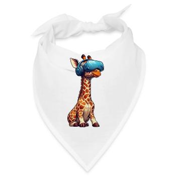 Süße Giraffe Gamer Cartoon Zocker Virtual Reality - Bandana - Weiß - Vorne