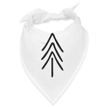 Tanne minimalistisch - Bandana - Weiß - Vorne