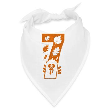 Fun 67 Zahl 6 7 Passende Thanksgiving Sechs Sieben - Bandana - Weiß - Vorne