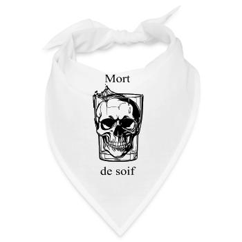 Schädel – Tod des Durstes - Bandana - Weiß - Vorne