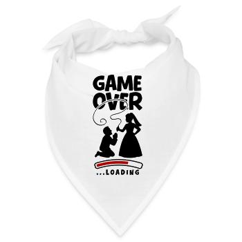 Game Over Hochzeit Ehepaar - Bandana - Weiß - Vorne