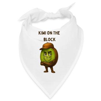 Kiwi aus dem Block - Bandana - Weiß - Vorne