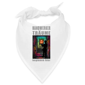 Handwerker Träume: Neonpfad - Bandana - Weiß - Vorne