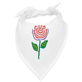 Rose Bloom Folk-Palette - Bandana - Weiß - Vorne