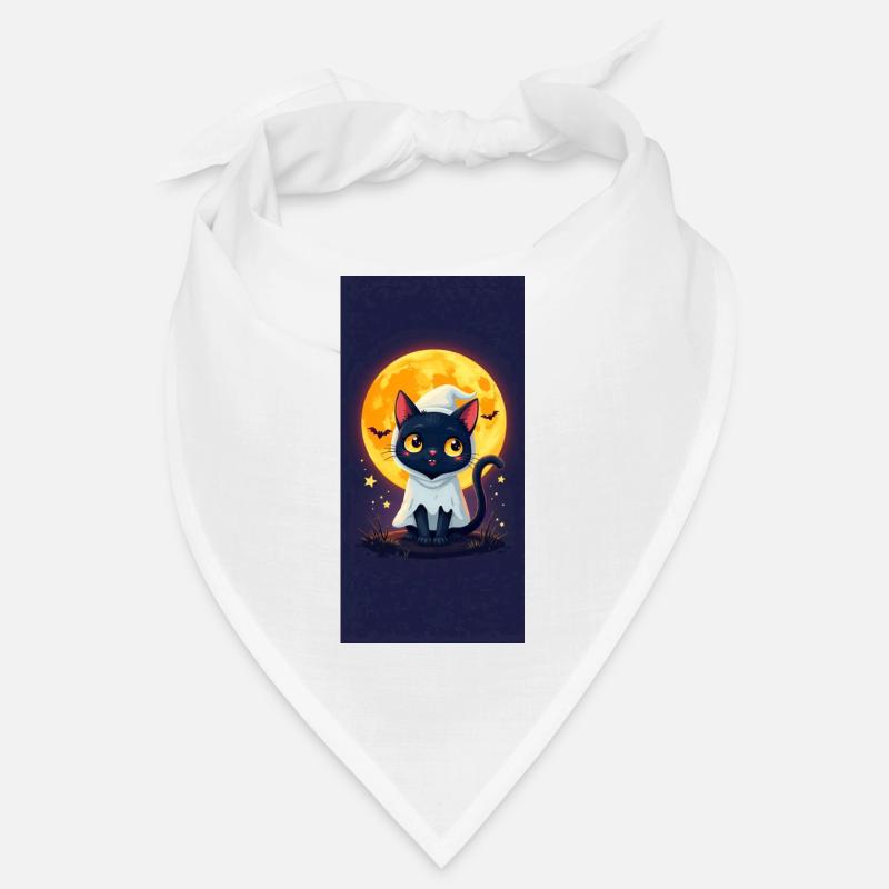 Moonlight Cat in Ghost Cloak Bandana