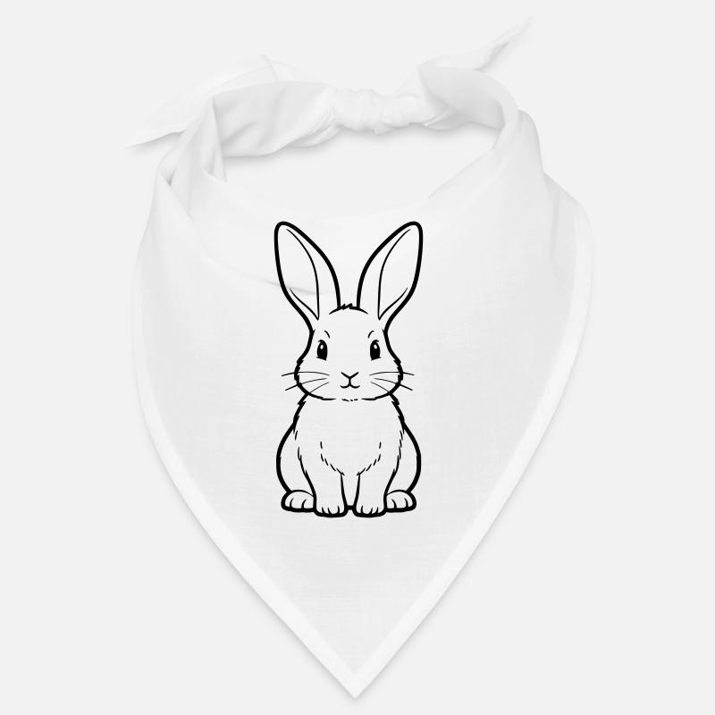 Page à colorier de plan de type « Bunny Sitting » Bandana