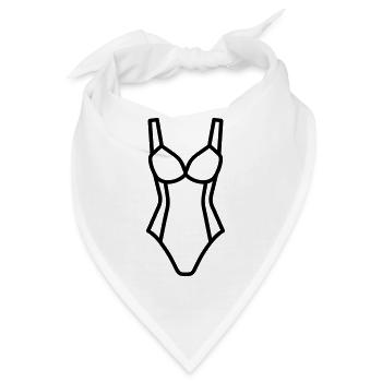 Badeanzug - Bandana - Weiß - Vorne