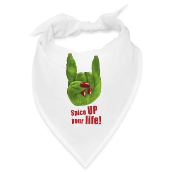 Spice UP your life - Basilikum - Rock ’n’ Roll - Bandana - Weiß - Vorne
