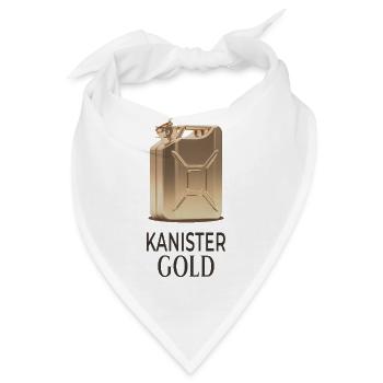 Kanister Gold Benzin Humor Statement - Bandana - Weiß - Vorne
