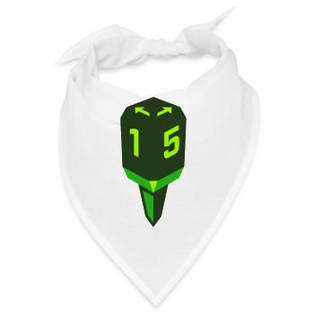 Golf Tee Abschlag Logo - Bandana - Weiß - Vorne