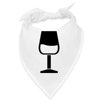Weinglas - Bandana - Weiß - Vorne