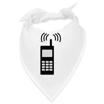 Handy - Telefon - Mobile - Bandana - Weiß - Vorne