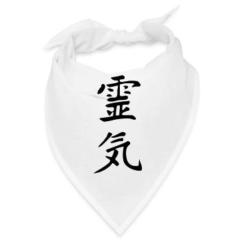 Reiki-Kanji - Bandana - Weiß - Vorne
