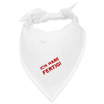 ICH HABE FERTIG rot - Bandana - Weiß - Vorne