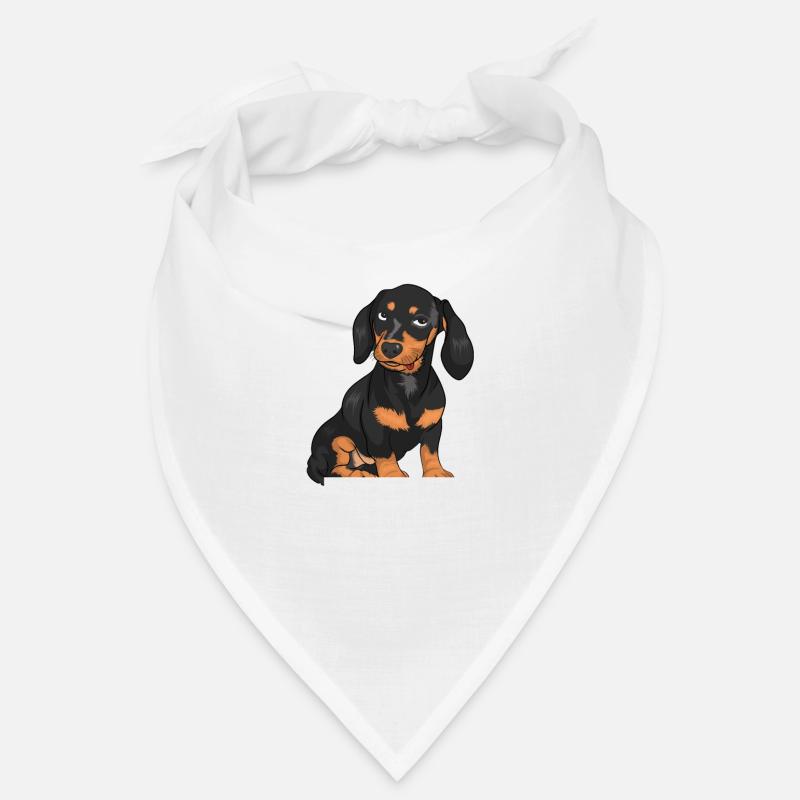 Dackel Hund Dackel Hund Geschenk - Bandana - Weiß