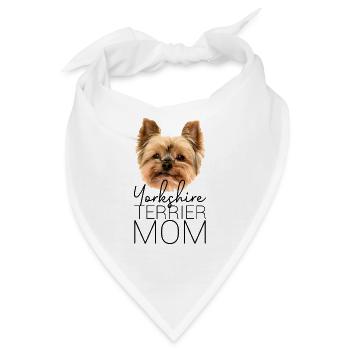 Yorkshire Terrier Mom - Hunde Mama Geschenk - Bandana - Weiß - Vorne