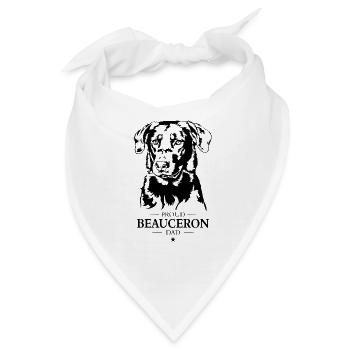 Beauceron Dad Hund Berger de Beauce Hunde Wilsigns - Bandana - Weiß - Vorne
