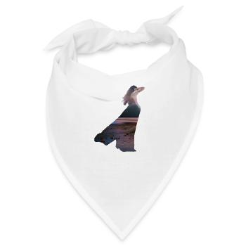 Frau mit Kleid - Bandana - Weiß - Vorne