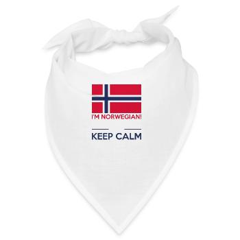 I'm norwegian We don't do that keep calm thing - Bandana - Weiß - Vorne