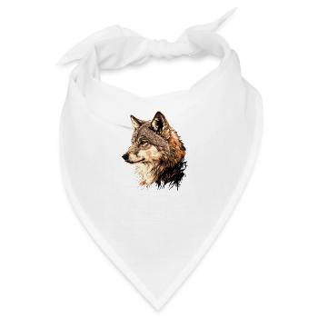 Wolf - Bandana - Weiß - Vorne