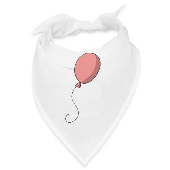 rosa Luftballon - Bandana - Weiß - Vorne