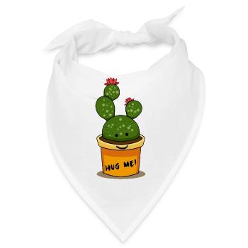 Cactus Hug Me Funny Succulent Indoor Gardener - Bandana - Weiß - Vorne