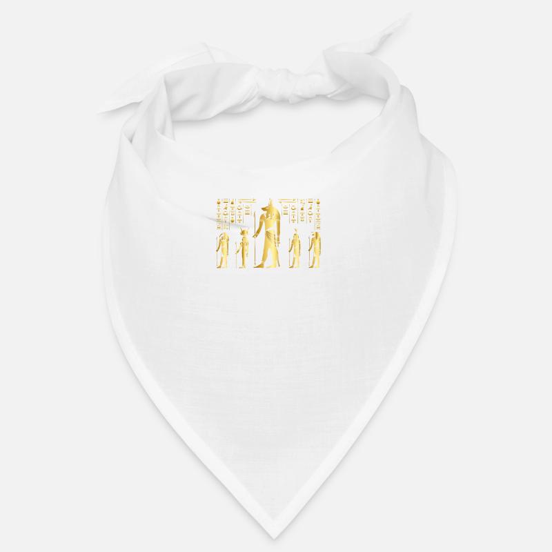 Egyptian Hieroglyphics Anubis Bastet and Sphinx Bandana