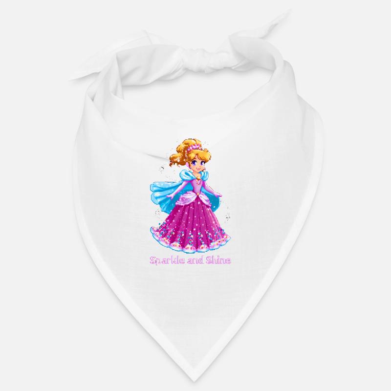 Pixel Art Anime Princesse - Bandana - blanc