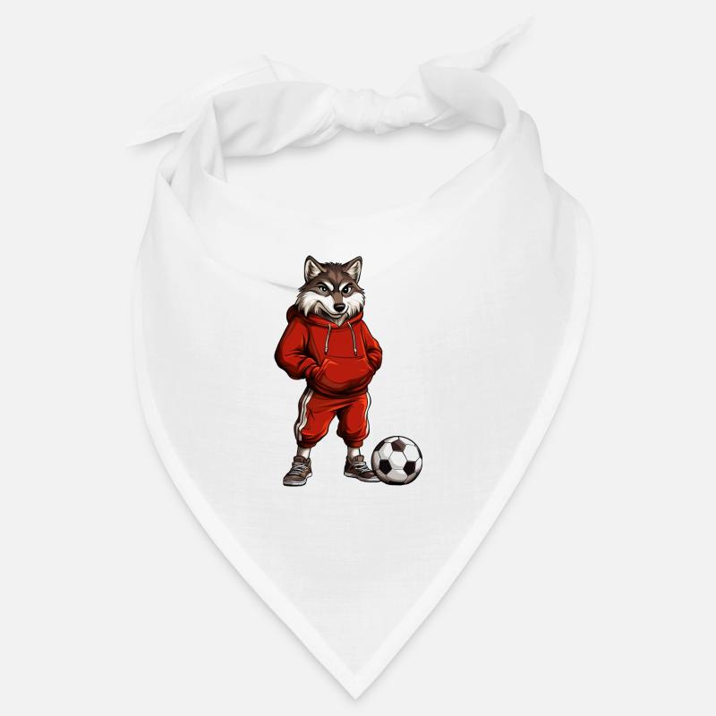 Wolf Footballeur rouge Bandana