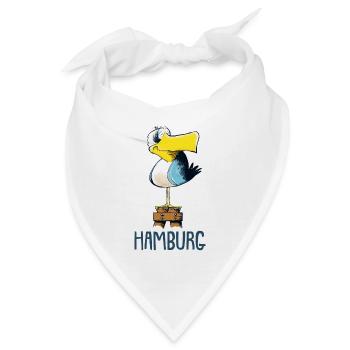 lustige Möwe Hamburg - Bandana - Weiß - Vorne