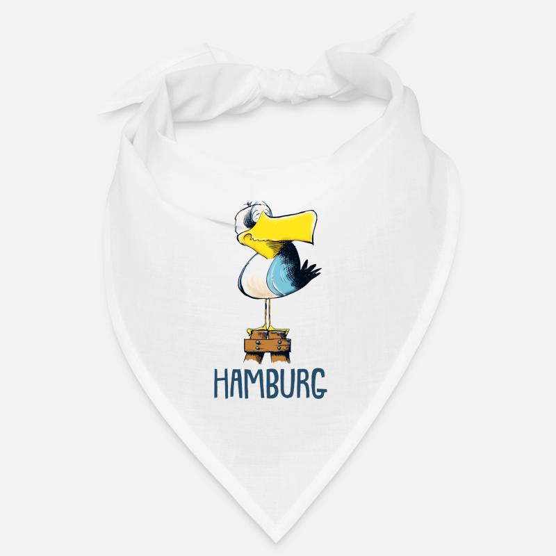 lustige Möwe Hamburg - Bandana - Weiß